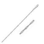 White Gold Singapore Chain 1.5mm Lobster Clasp