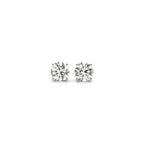 White Gold Lab Grown Round Diamond Stud Earrings 1ct