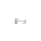 White Gold Lab Grown Round Diamond Stud Earrings 1ct
