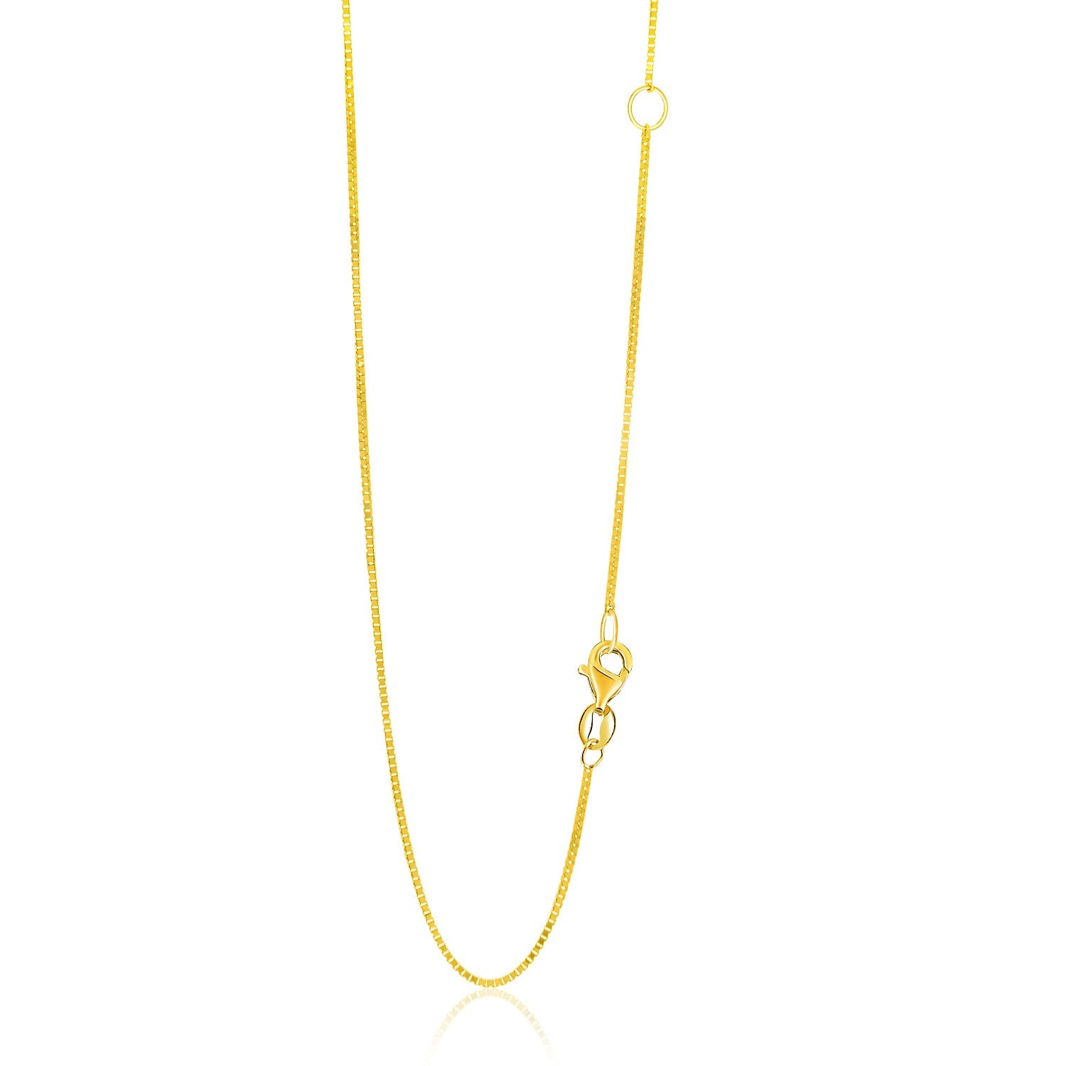 Gold Adjustable Box Chain 0.80mm