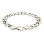 Silver Curb Style Bracelet 9"