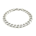 Silver Curb Style Bracelet 9"
