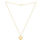 Baroque Heart Necklace in 14K Yellow Gold