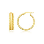 Gold Triple Row Hoop Earrings