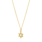 Star of David Necklace in 14K Yellow Gold