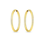 14k Yellow Gold Endless Oval Hoop Earrings(2x25mm)