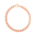 14K Rose Gold Ladies Cuban Link Bracelet (5.90 mm)