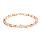 14K Rose Gold Ladies Cuban Link Bracelet (5.90 mm)