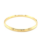 10k Yellow Gold Botanical Pattern Florentine Bangle (5.00 mm)