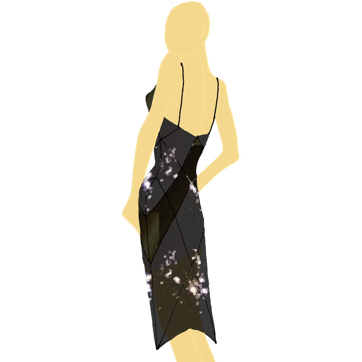 Art Deco Shift with Overlay