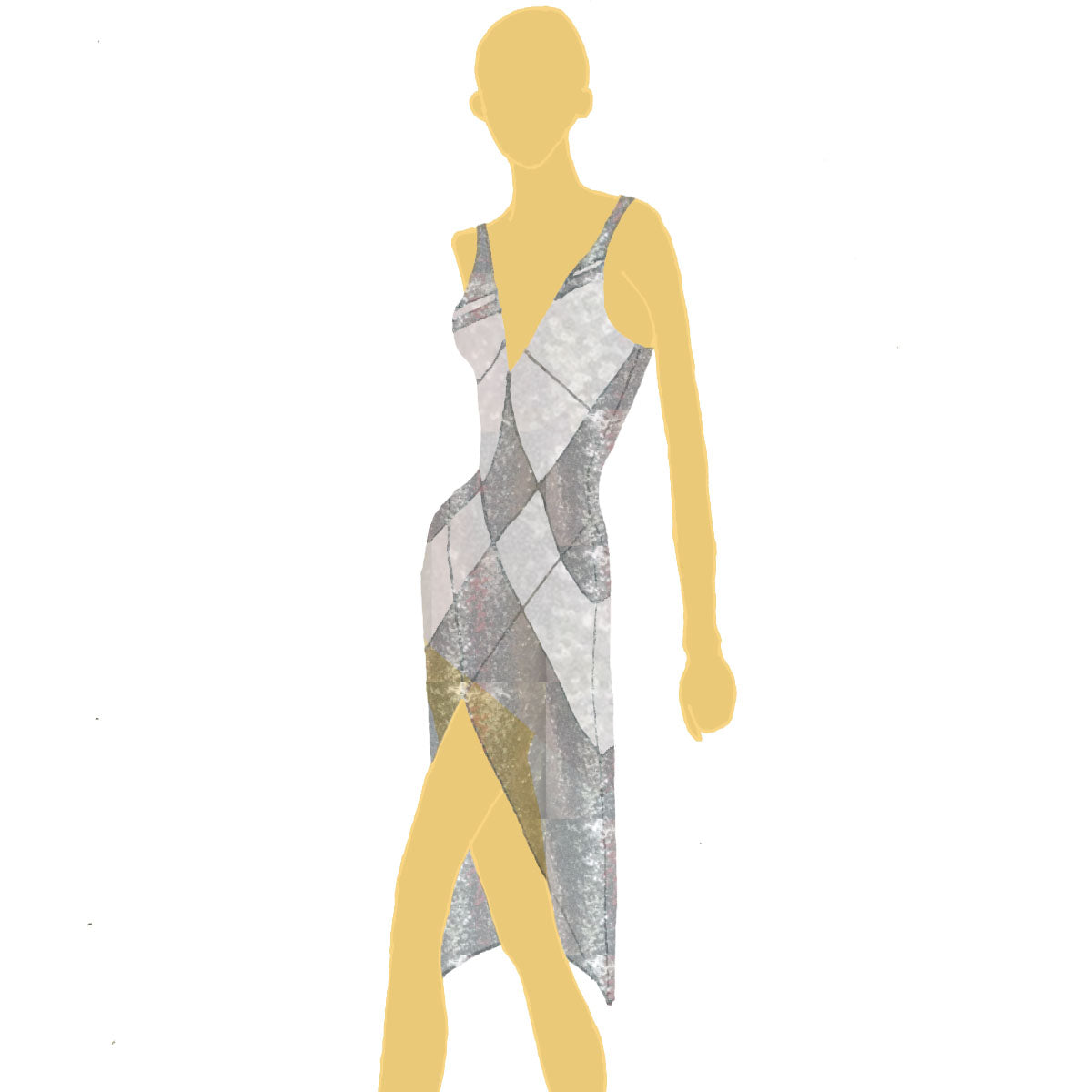 Art Deco Shift with Overlay