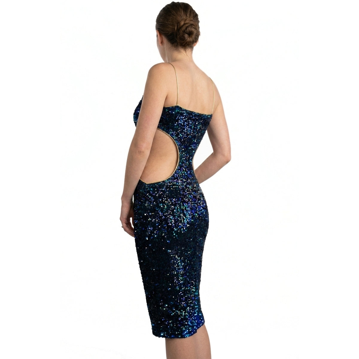 Holder Couture Cutout Waist Bodycon Black back view
