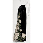 Holder Couture Appliqué Maxi Skirt front view sketch
