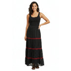 Cotton Prairie Skirt Red trim