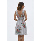 Oriental Print Ruched Dress