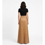 Suede Panel Skirt