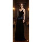 Black Velvet Medieval Maxi Dress