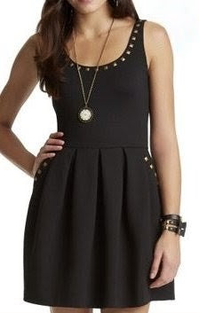 Aria Pretty Little Liars Black Studded Dress inspired replica