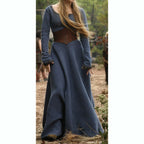 Vampire Diaries Rebekah Blue Wool Dress with Cincher