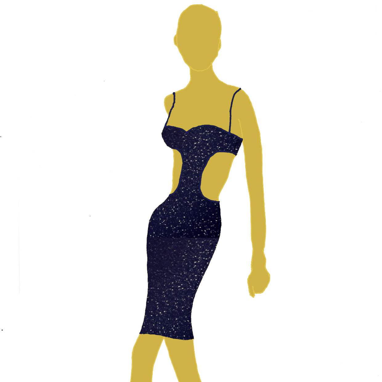 Cutout Waist Bodycon