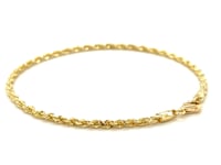 10k Yellow Gold Solid Diamond Cut Rope Bracelet (2.50 mm)