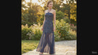 Mesh Paisley Halterneck Maxi Dress