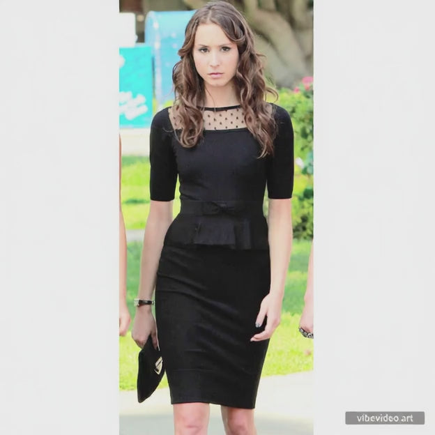 Traje de falda con canesú de lunares Spencer de Pretty Little Liars