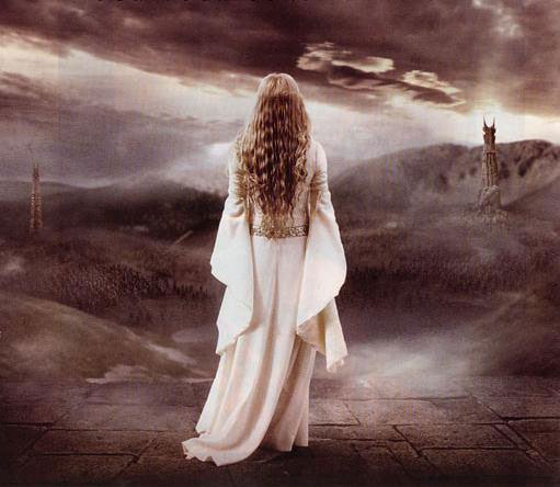 Eowyn White Wool Edoras Dress Lord of the Rings
