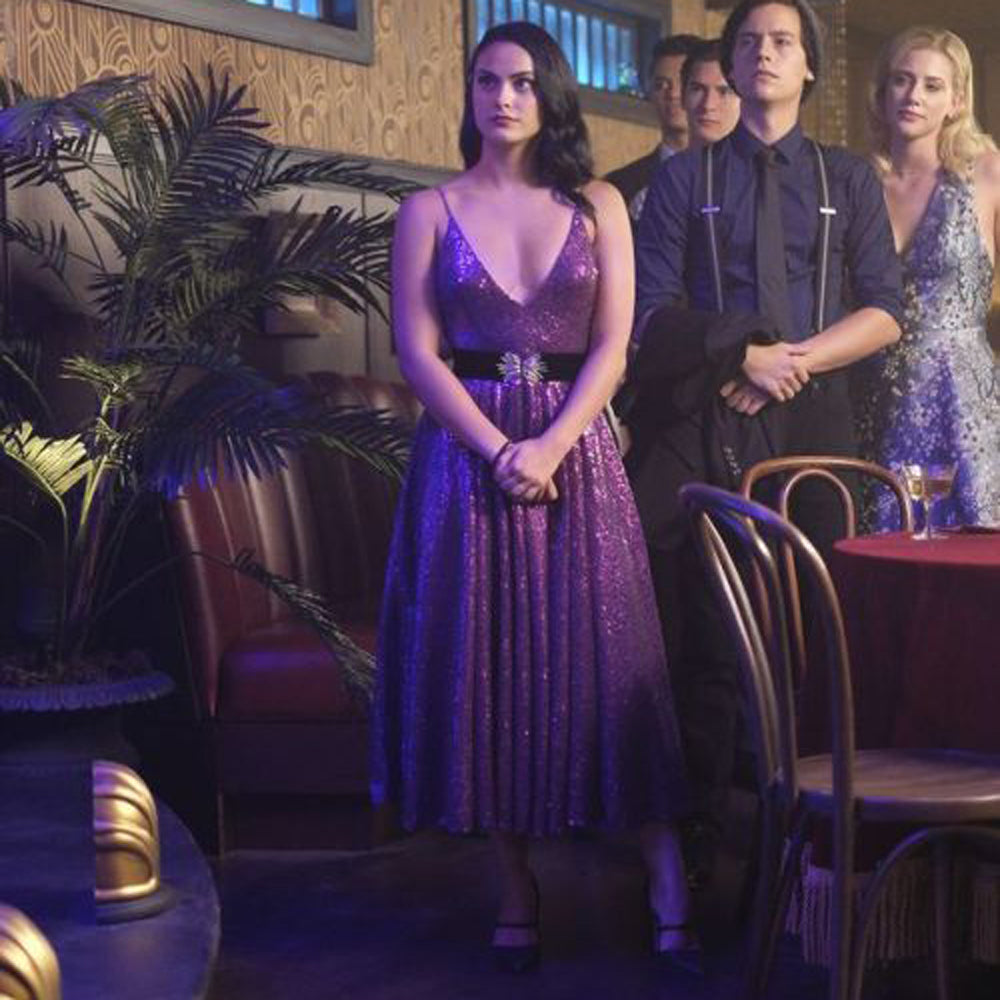 Ronnie Purple Low Cut Dress Riverdale La Bonne Nuit