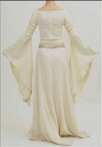 Eowyn White Wool Edoras Dress Lord of the Rings