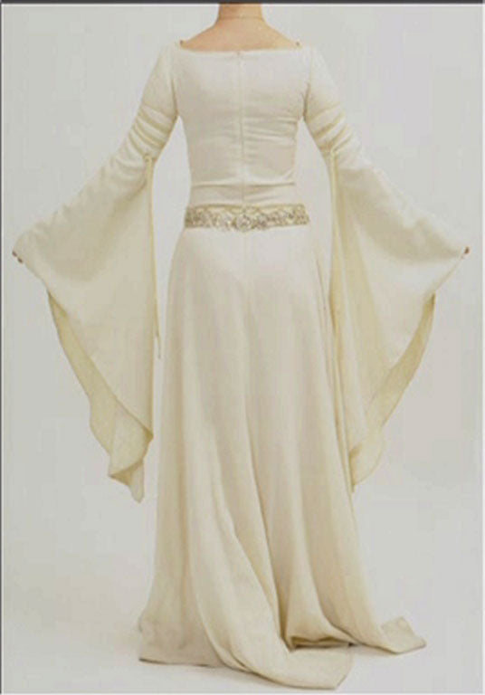 Eowyn White Wool Edoras Dress Lord of the Rings